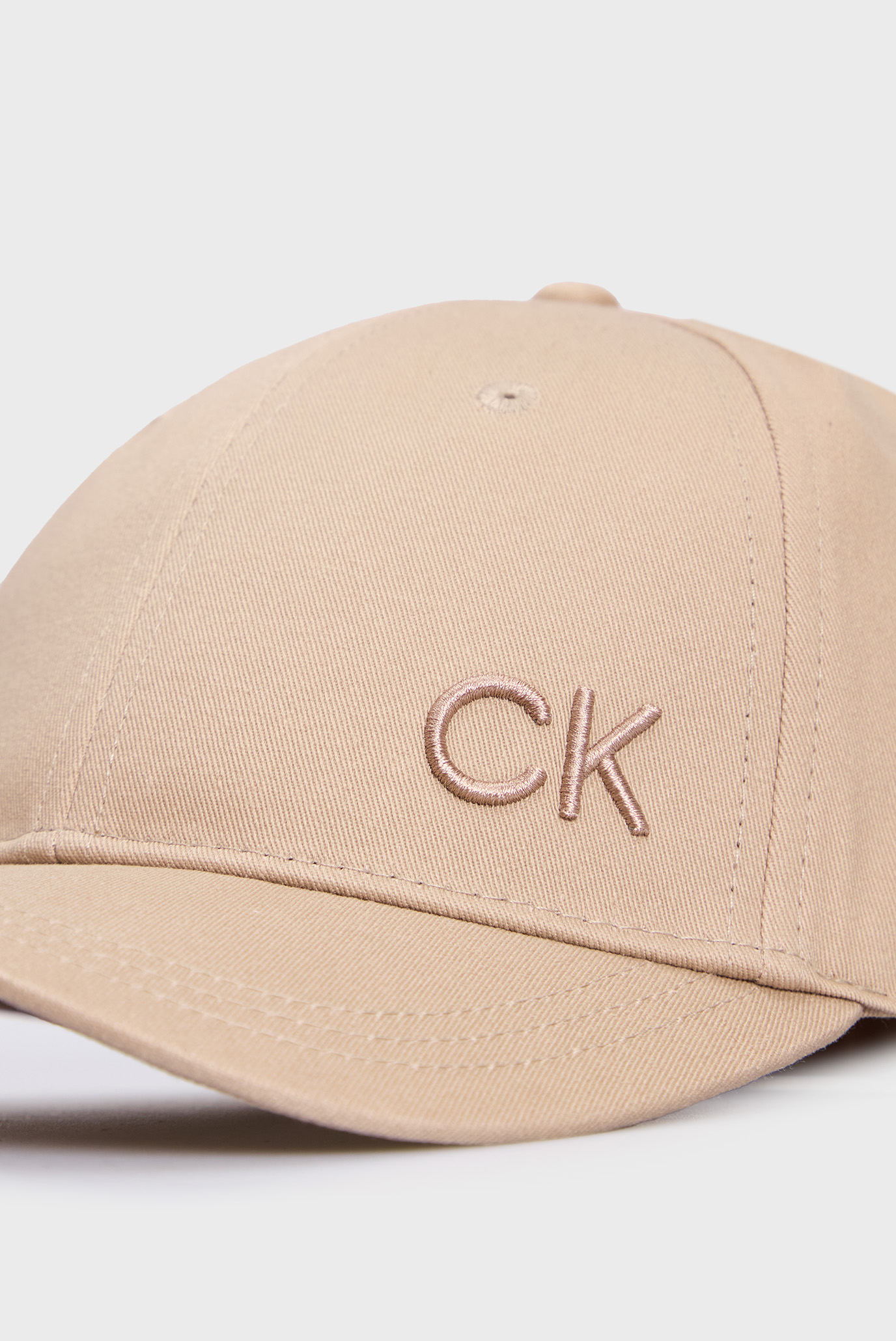 Женская бежевая кепка CK COTTON CAP 3