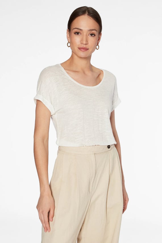 Футболка REG LYCL LINEN SCOOP-NK SS
