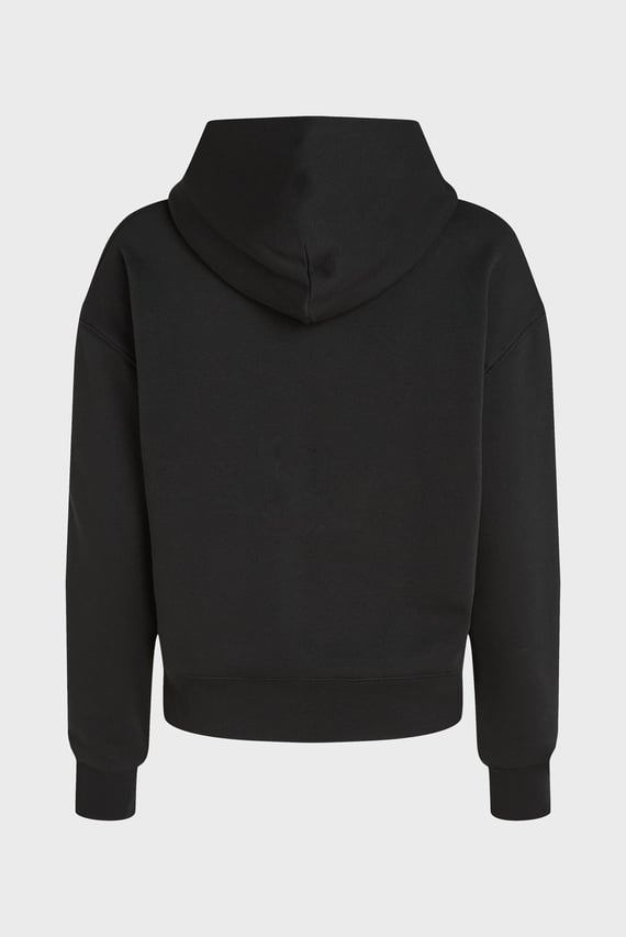 Женское черное худи NANO LOGO RELAXED