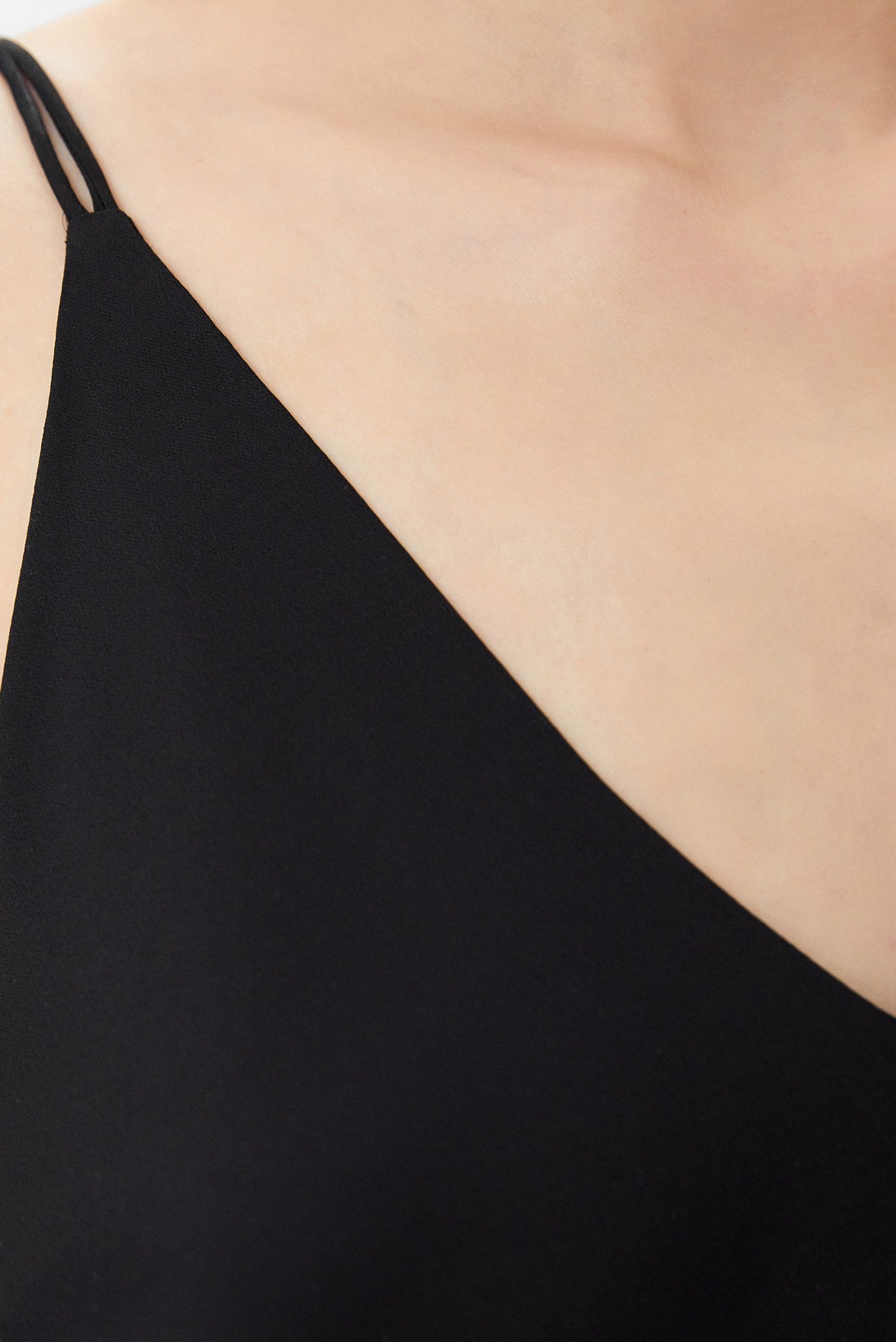 Женское черное платье ICONIC SLIP DRESS 4