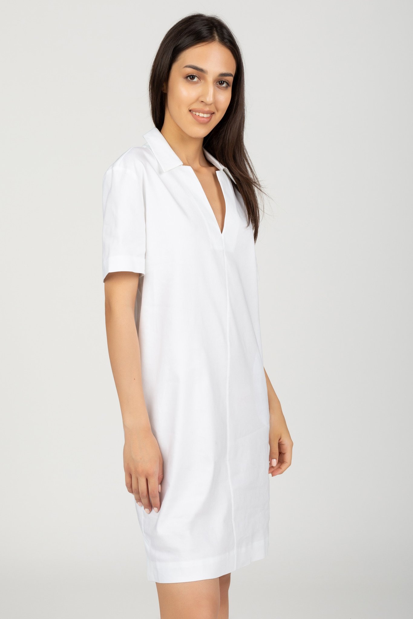 Платье LINEN OPEN NECK SHORT DRESS 2