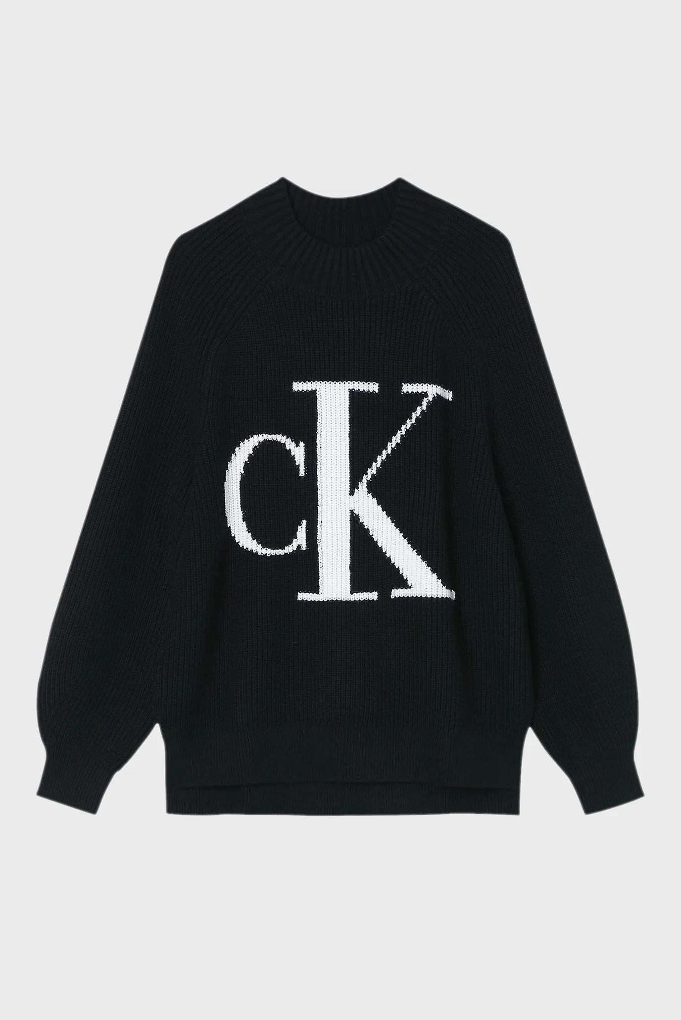 Женский черный свитер CK RAGLAN 5