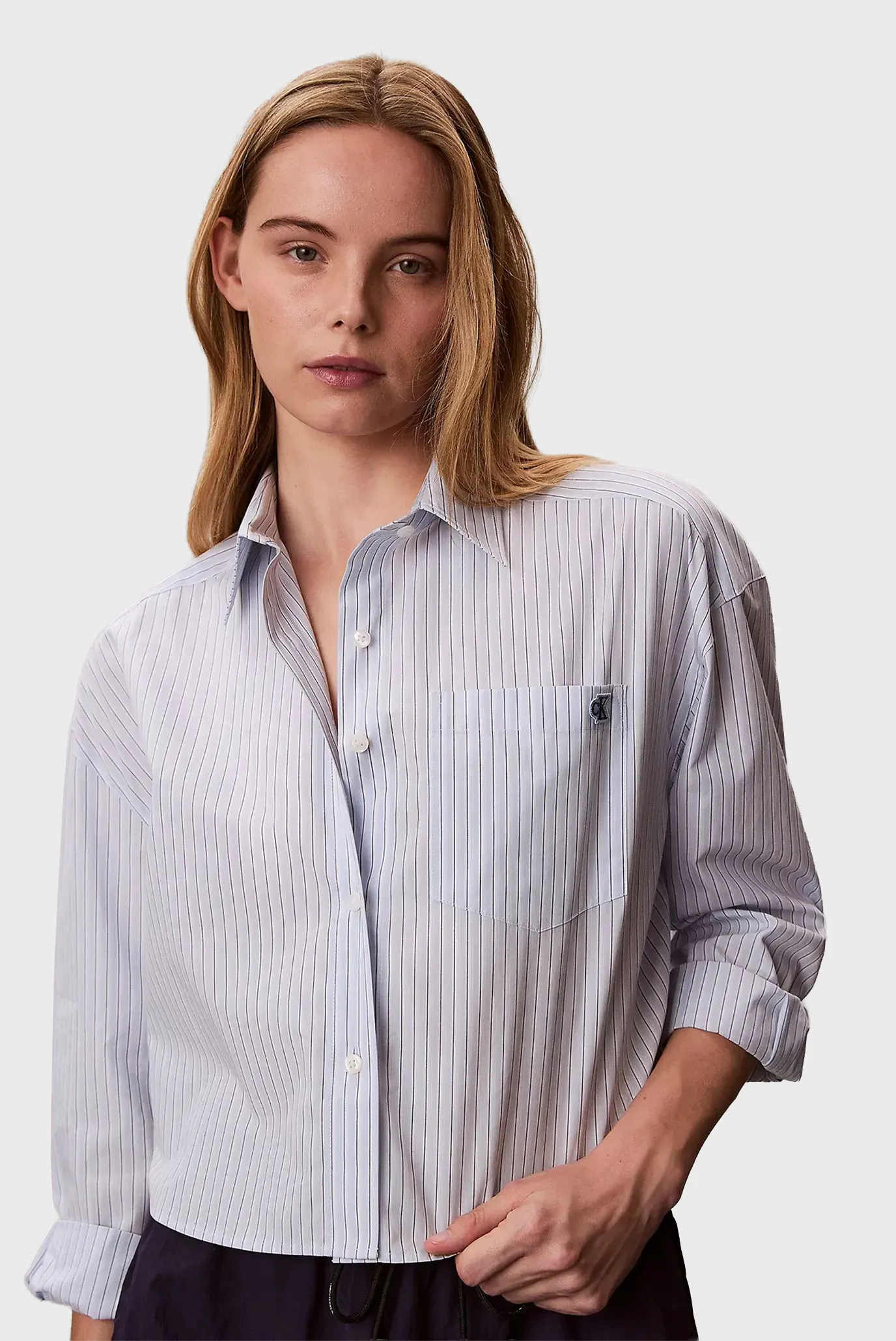 Рубашка YARNDYE COTTON POPLIN CROPPED SH 1