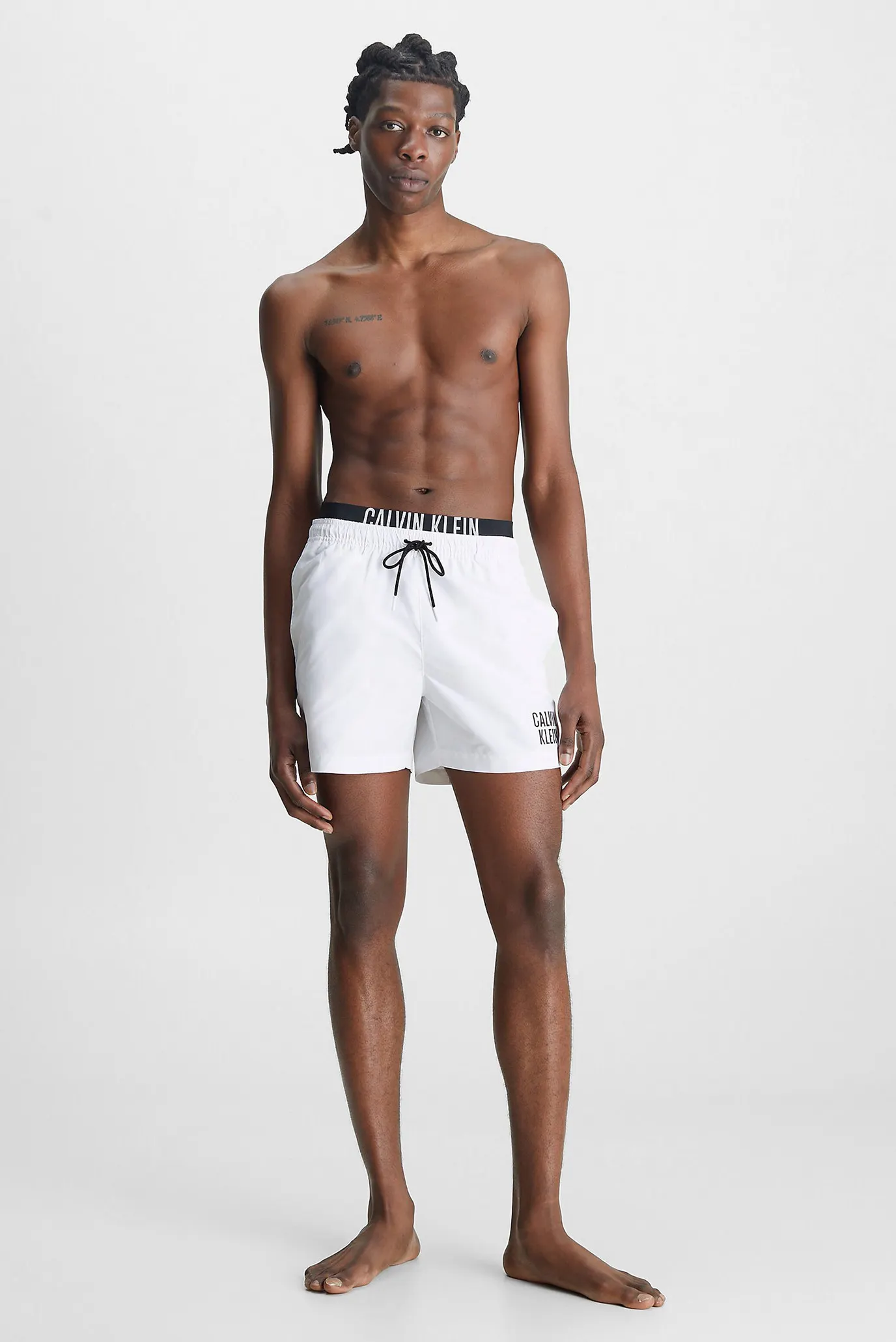 Мужские белые плавательные шорты MEDIUM DOUBLE WB-NOS 6