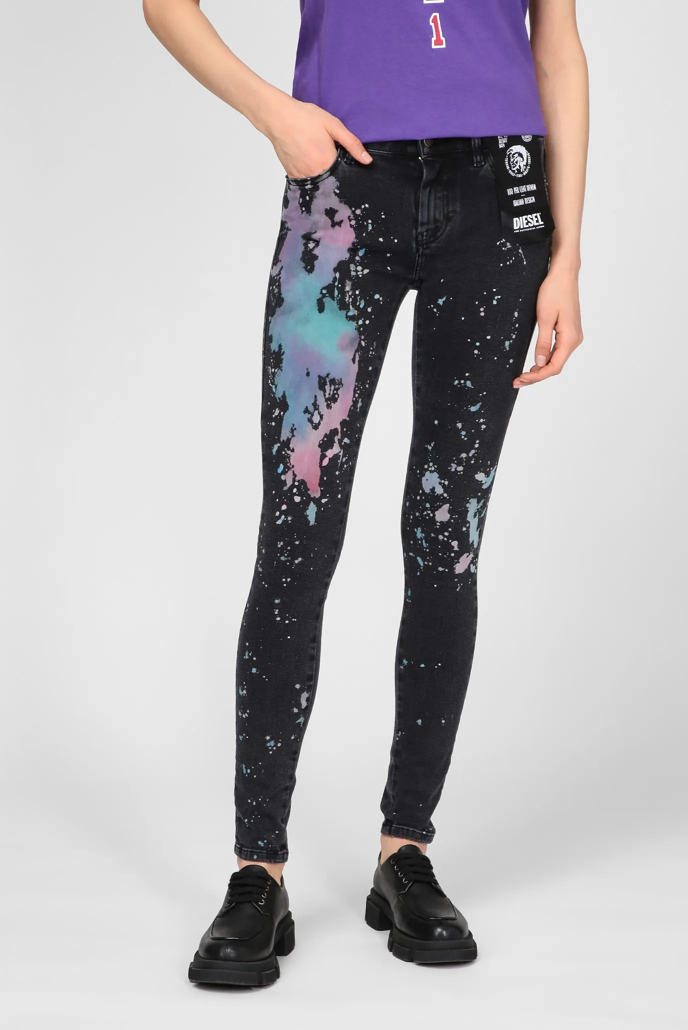 Женские черные джинсы SLANDY-SP7 6