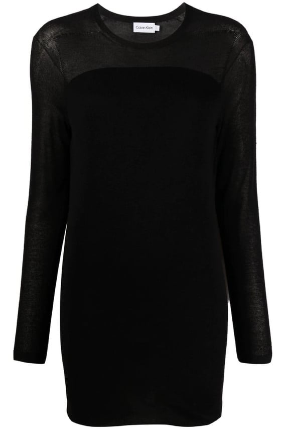 Платье SHEER KNIT BANDEAU MIDI DRESS Calvin Klein