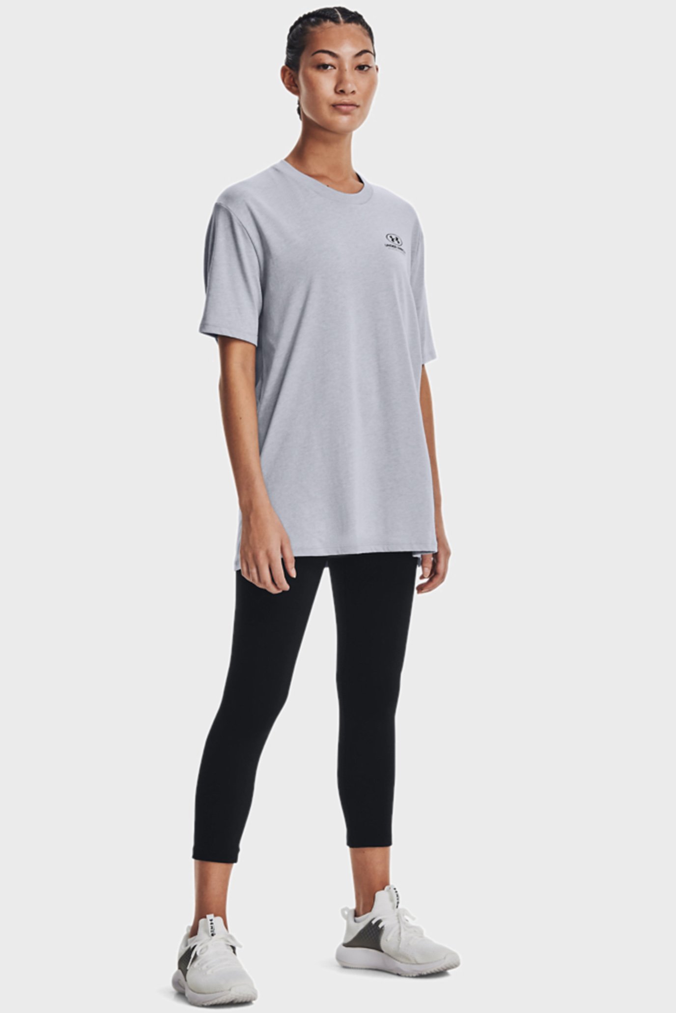 Женская серая футболка Oversized Graphic SS 8