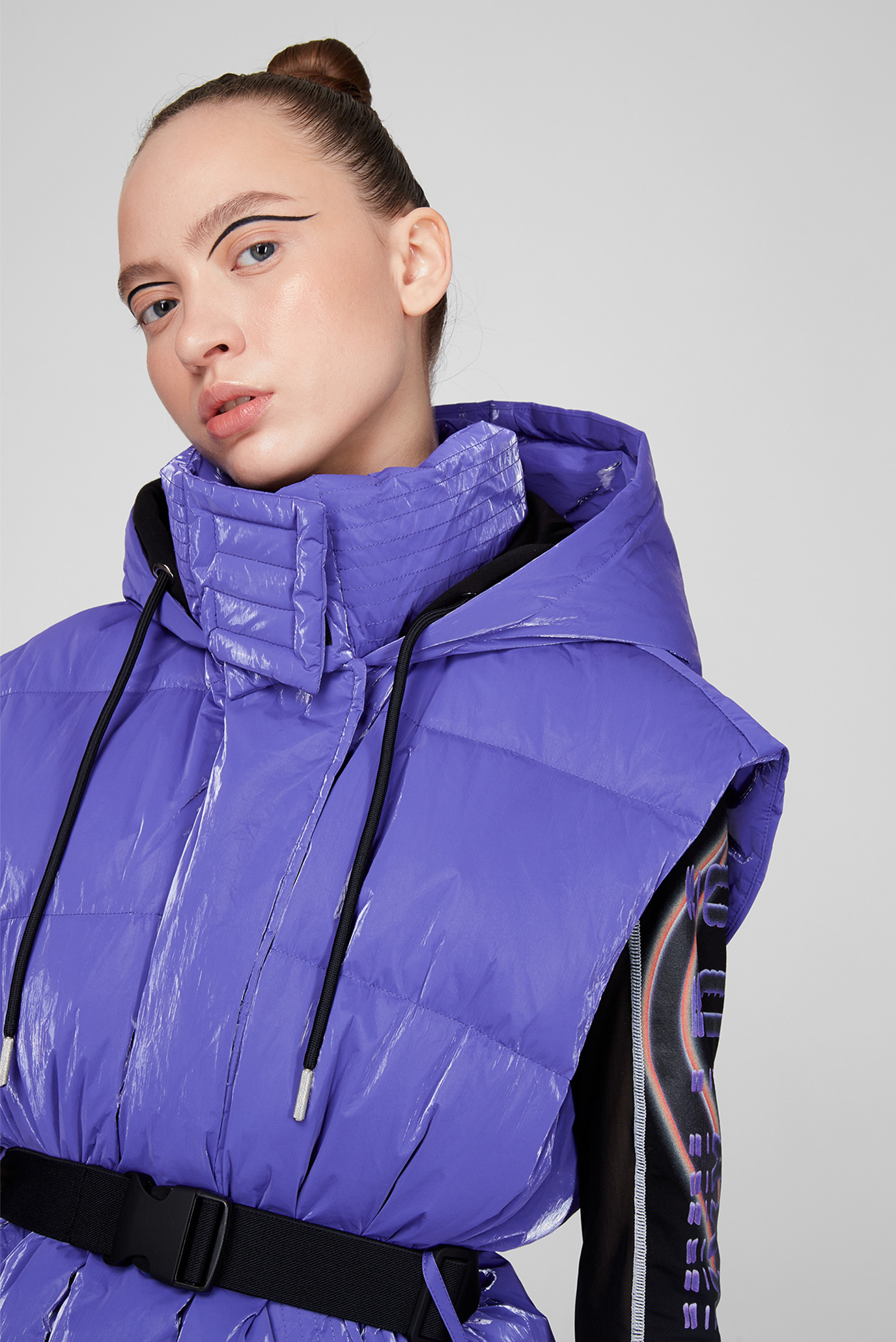 Женский фиолетовый пуховой жилет W-LALLA-SL-SHORT 7