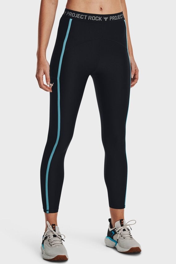 Женские черные тайтсы Pjt Rock HG Ankl Lg TG Under Armour