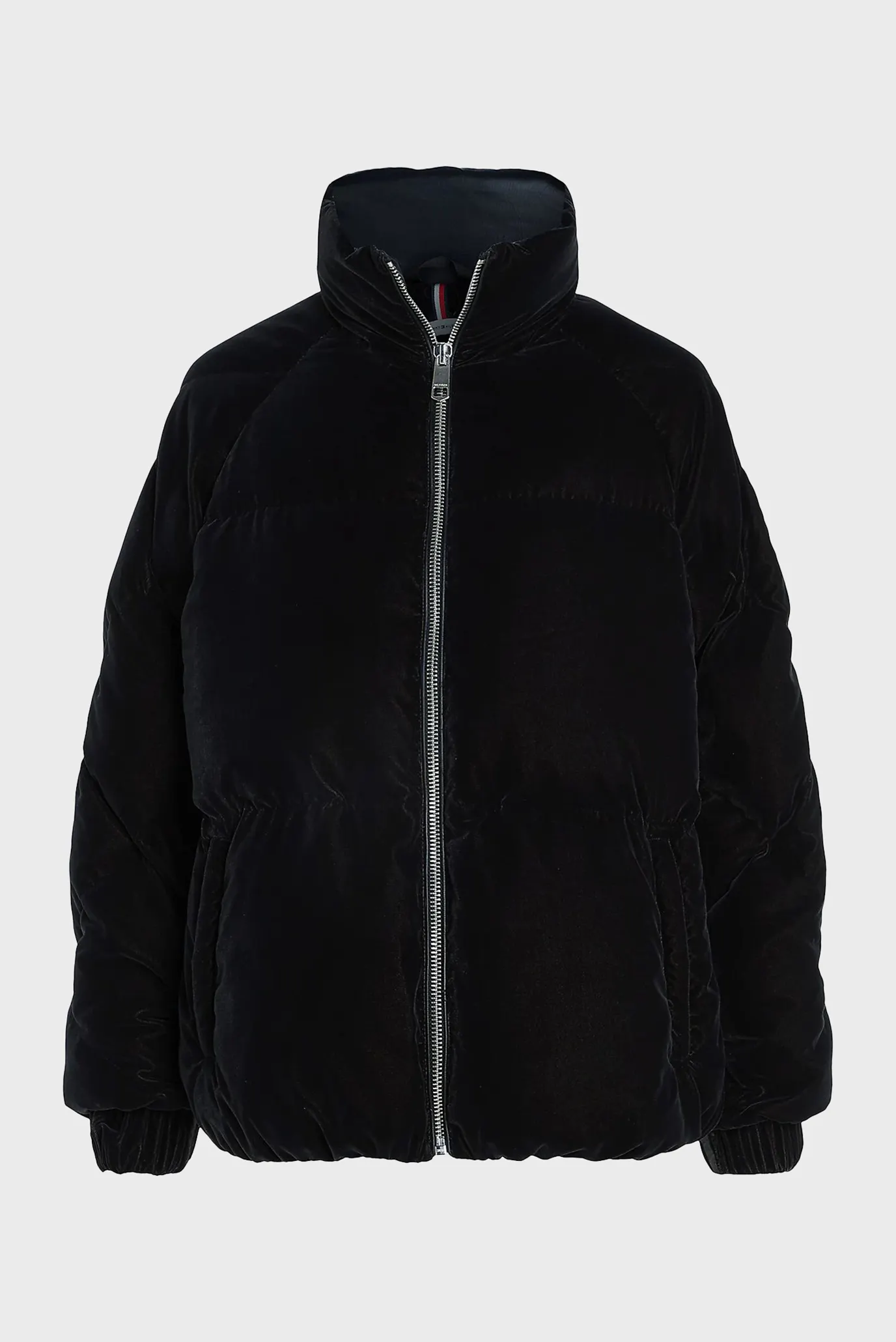 Женский черный бархатный пуховик MODERN WAISTED VELVET DOWN JKT 6