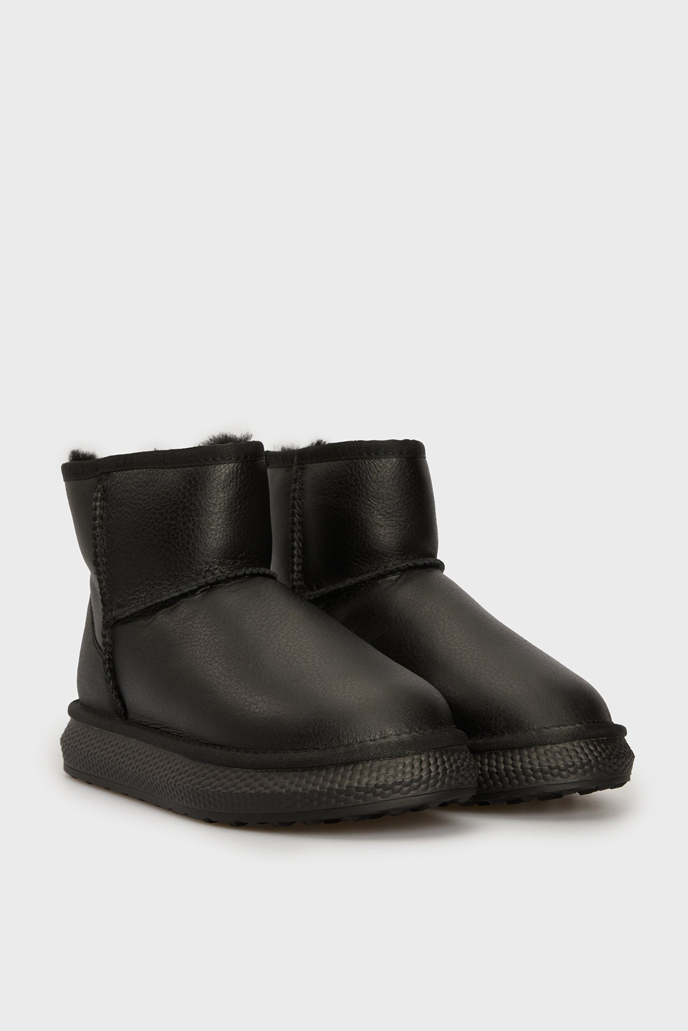 Женские черные кожаные угги Espoo 3