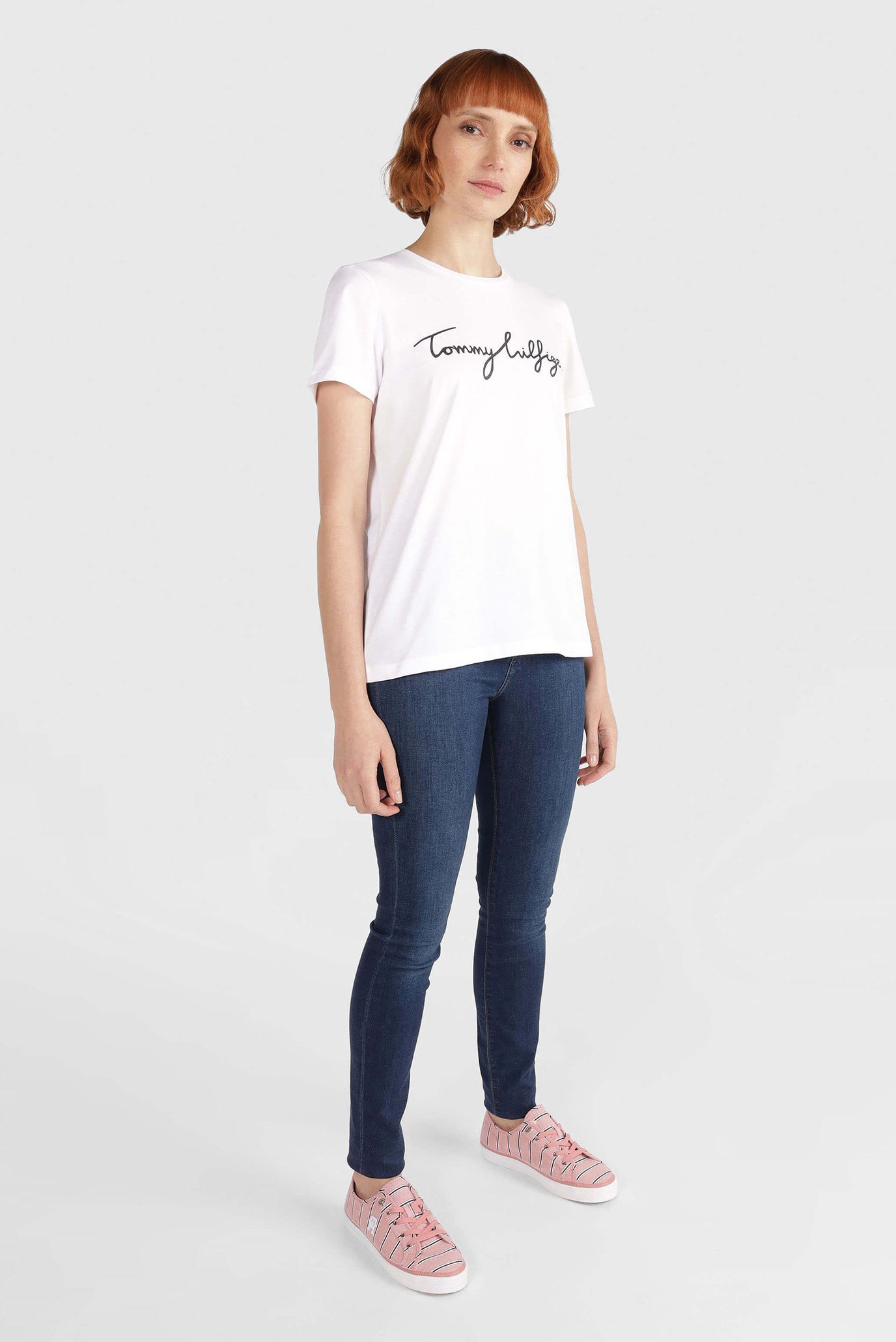 Женская белая футболка REG C-NK SIGNATURE TEE SS 3