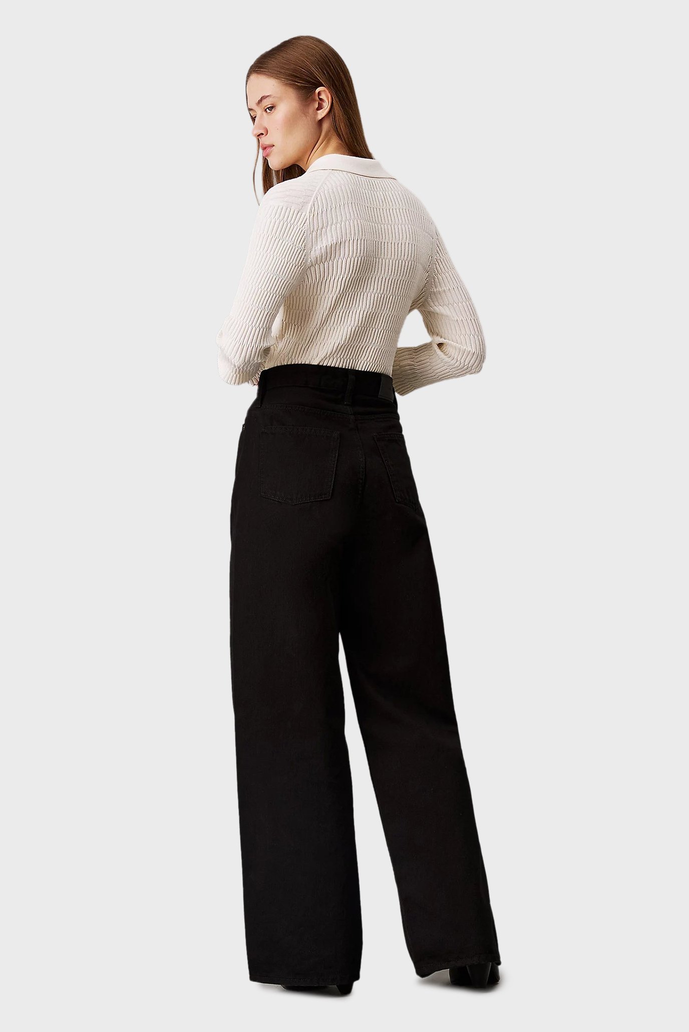 Женское белое поло VISCOSE BLEND TEXTURE 3