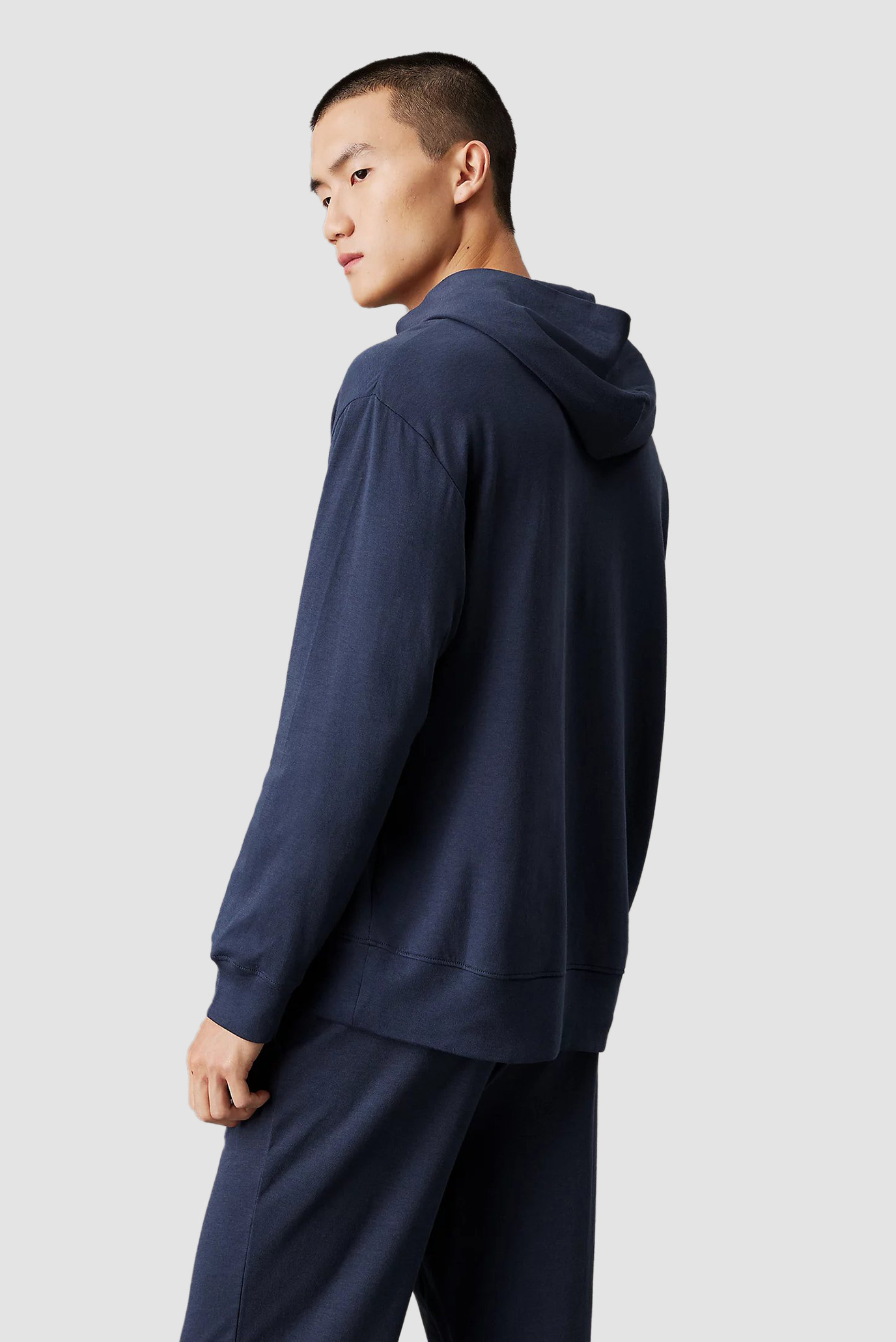 Мужское темно-синее худи 3