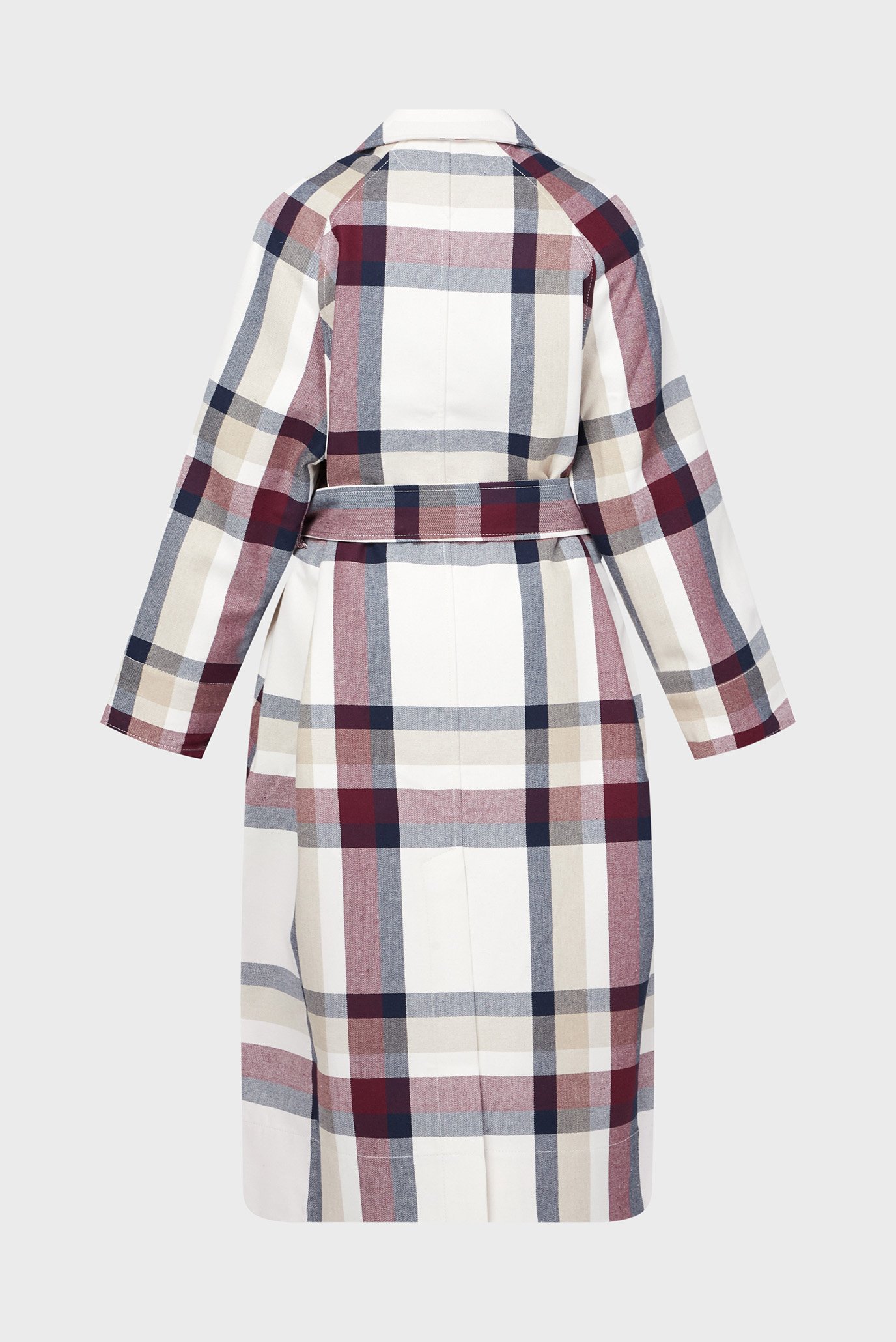 Женское пальто в клетку COTTON BLEND CHECK MAC 2