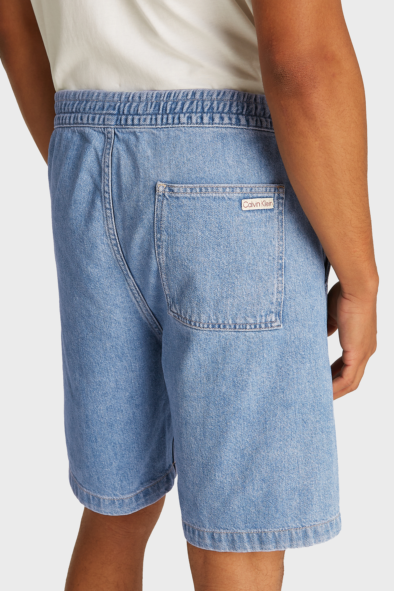 Мужские голубые джинсовые шорты PULL ON RELAXED 4