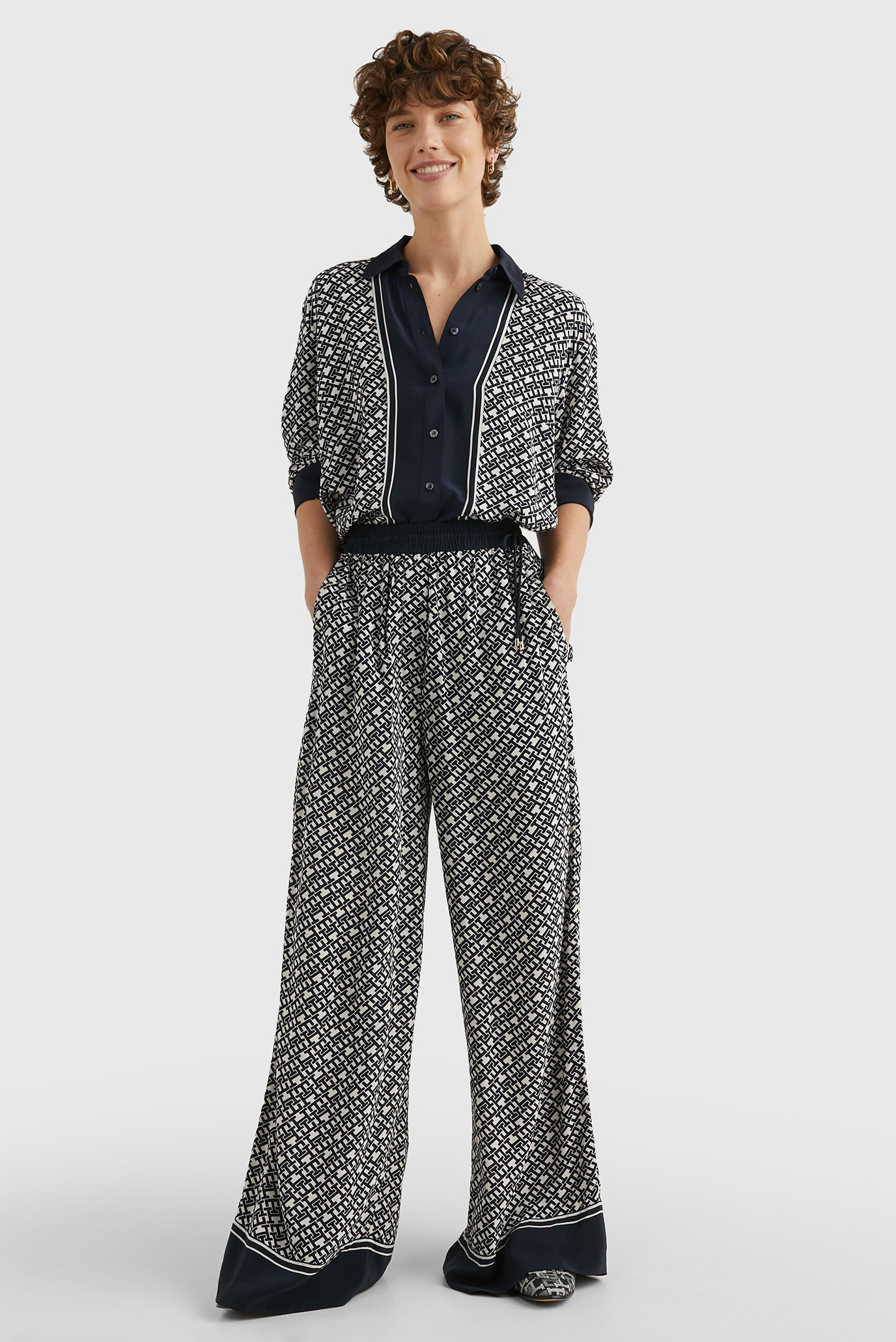 Женская блуза с узором TH MONOGRAM RELAXED FLEUR 3