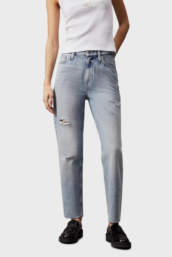 Женские голубые джинсы MOM JEAN