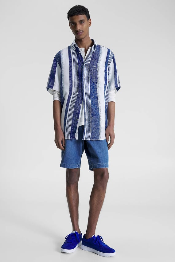 Рубашка с коротким рукавом HAND PAINTED STRIPE SHIRT S S