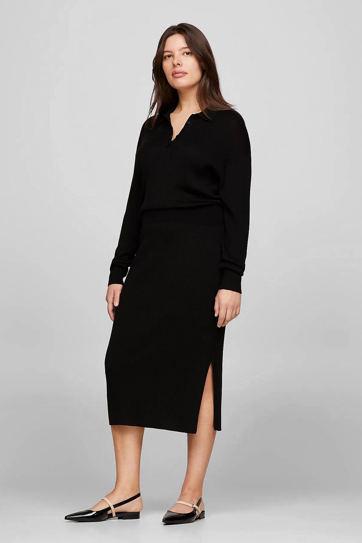 Платье FINE RIBS POLO LS SWT DRESSTommy Hilfiger Платье FINE RIBS POLO LS SWT DRESS 3