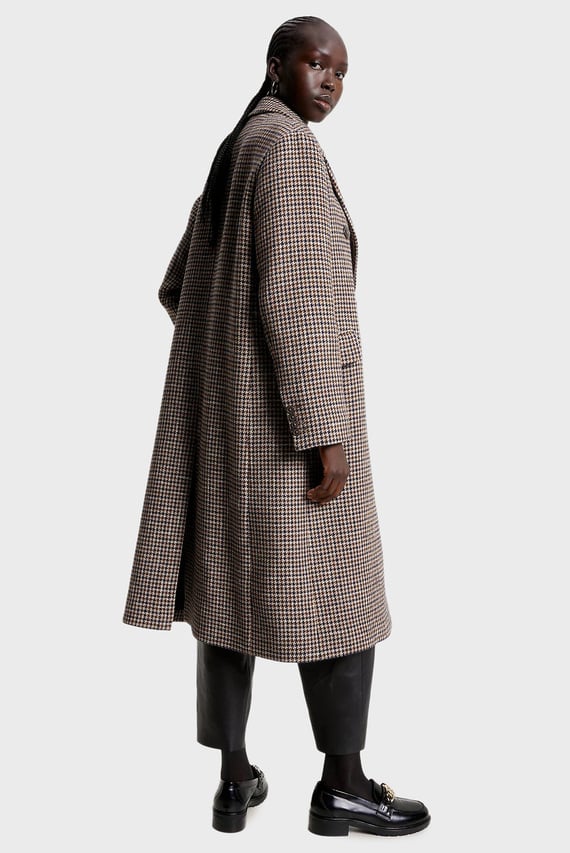Пальто CHECK WOOL BLEND DB LONG COAT