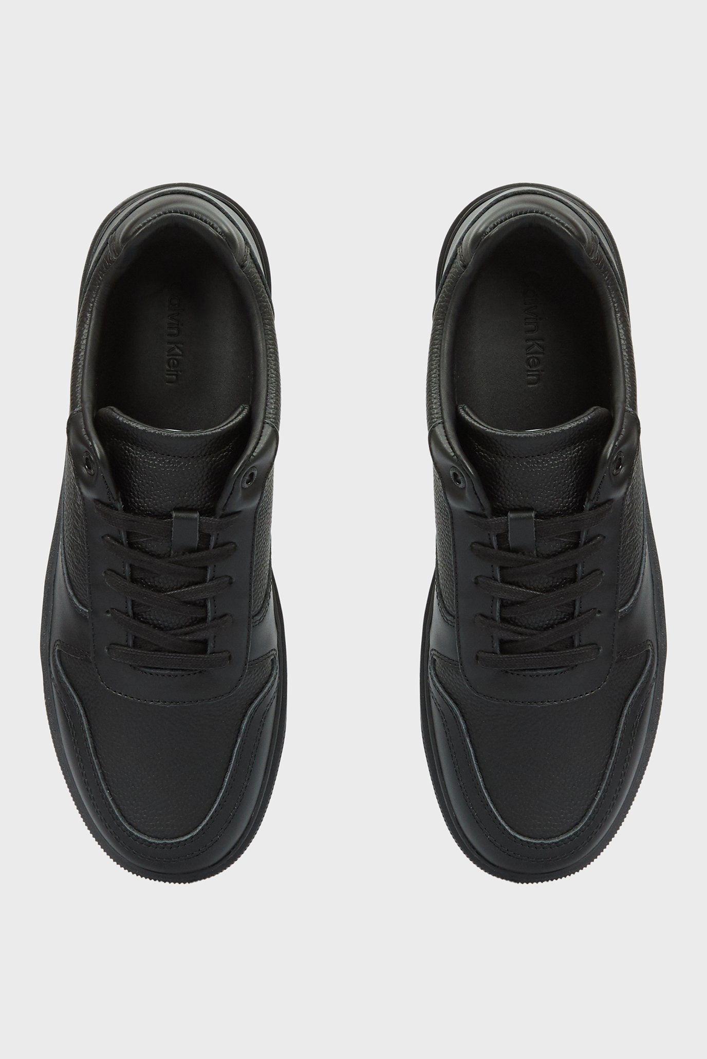 Мужские черные кожаные сникерсы LOW TOP LACE UP BSKT LTH 4