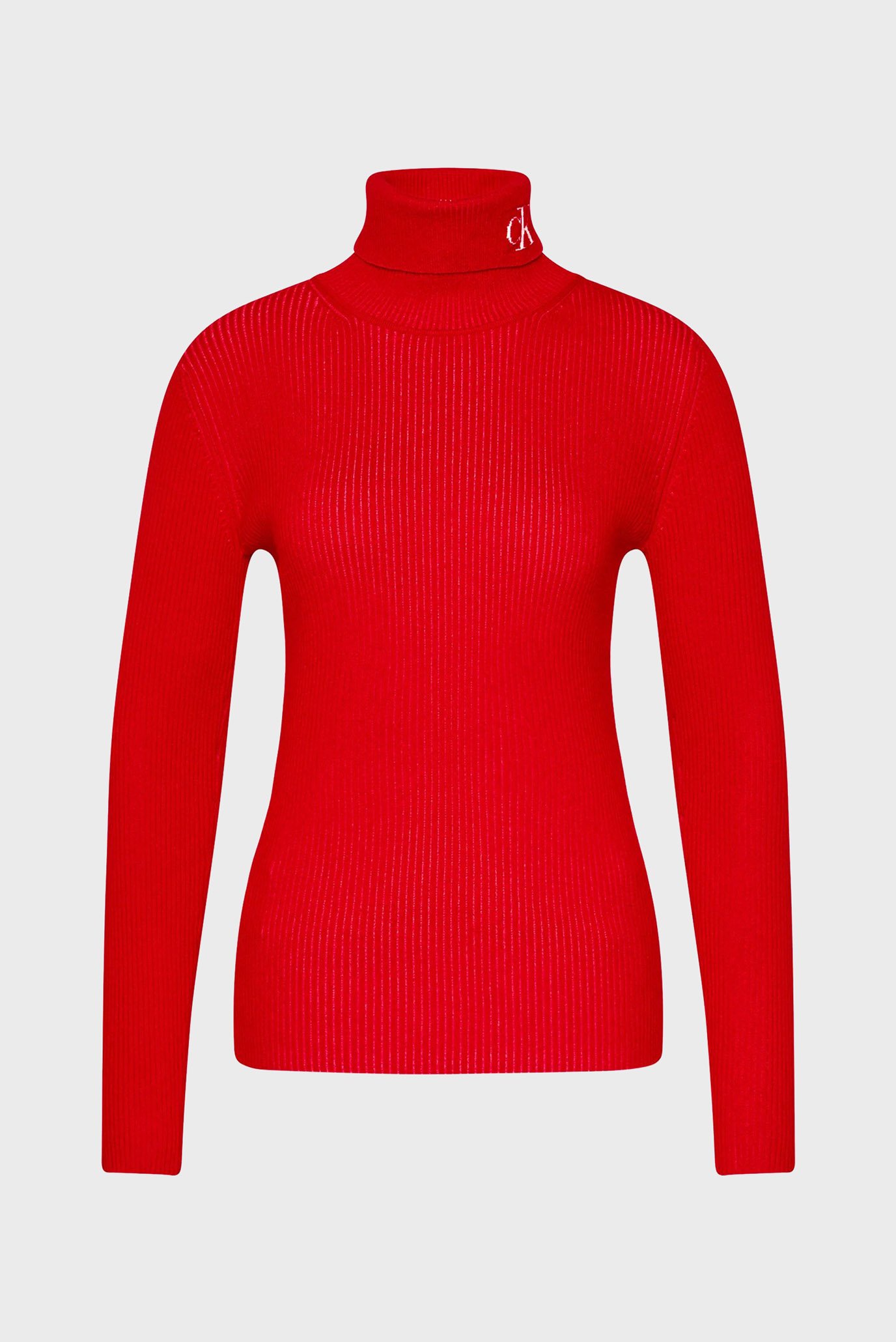 Свитер/RIB ROLL NECK WITH CK 5