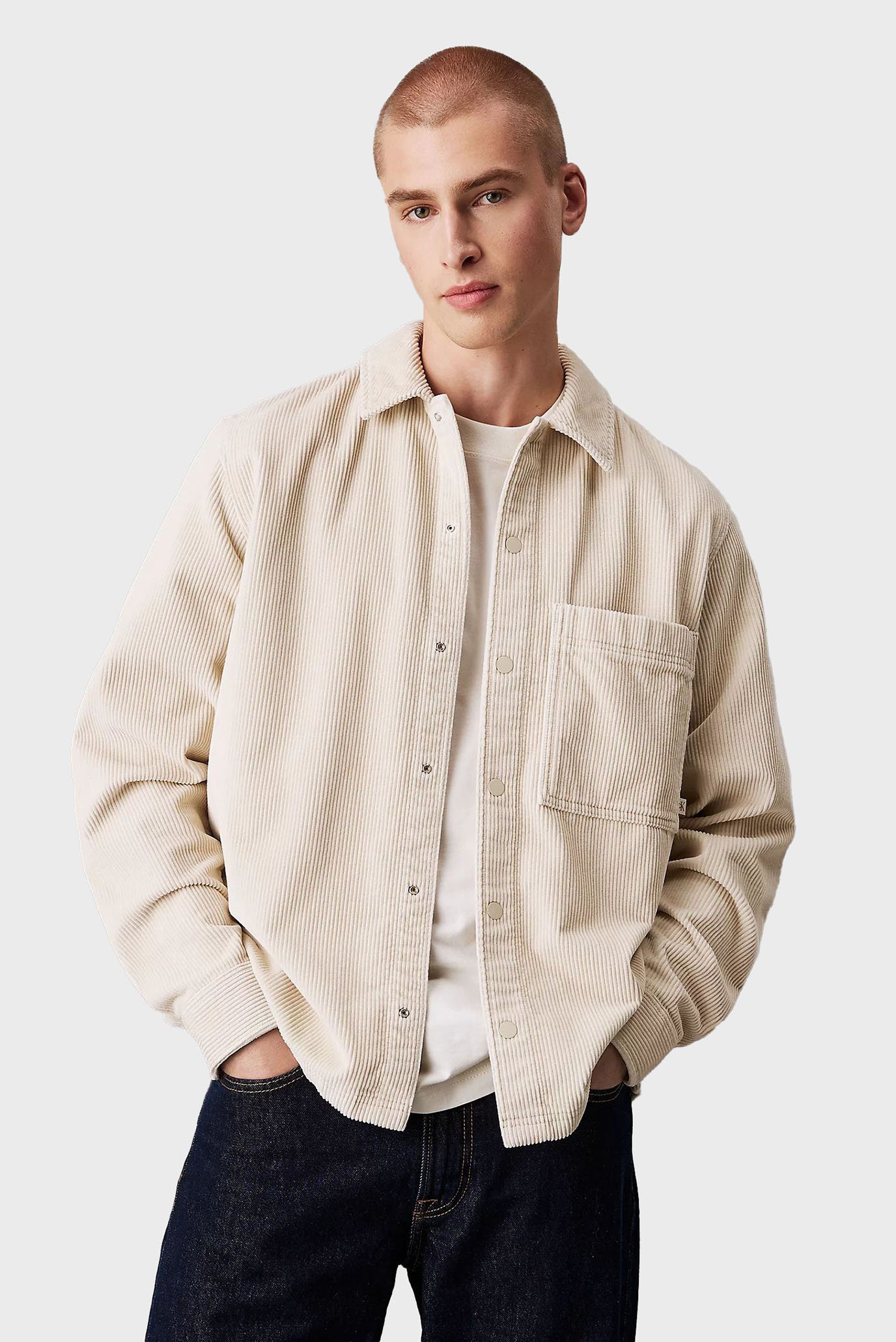 Мужская бежевая вельветовая рубашка CORDUROY OVERSHIRT 1