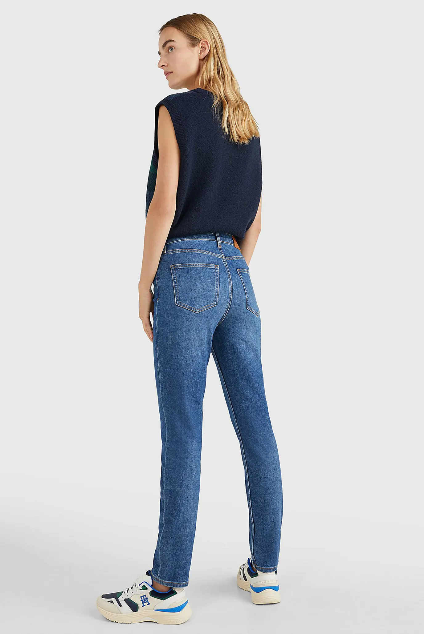 Женские синие джинсы CIGARETTE SLIM HW A PATY 3