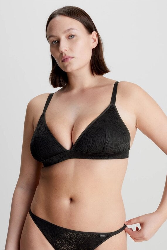 Женский черный бюстгальтер UNLINED TRIANGLE