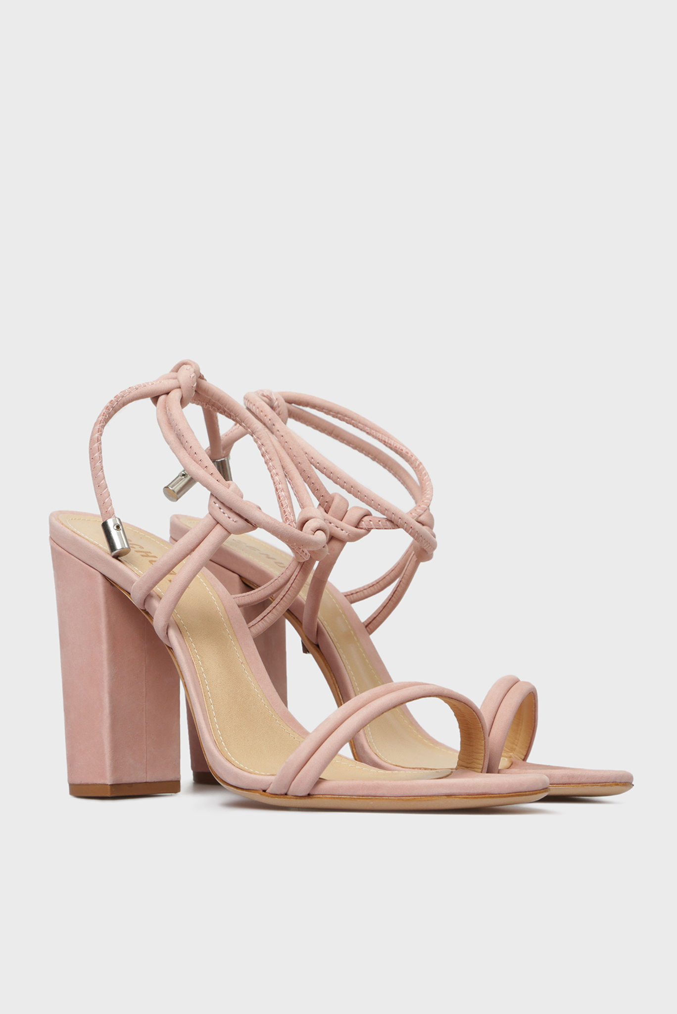 Женские розовые кожаные босоножки 2