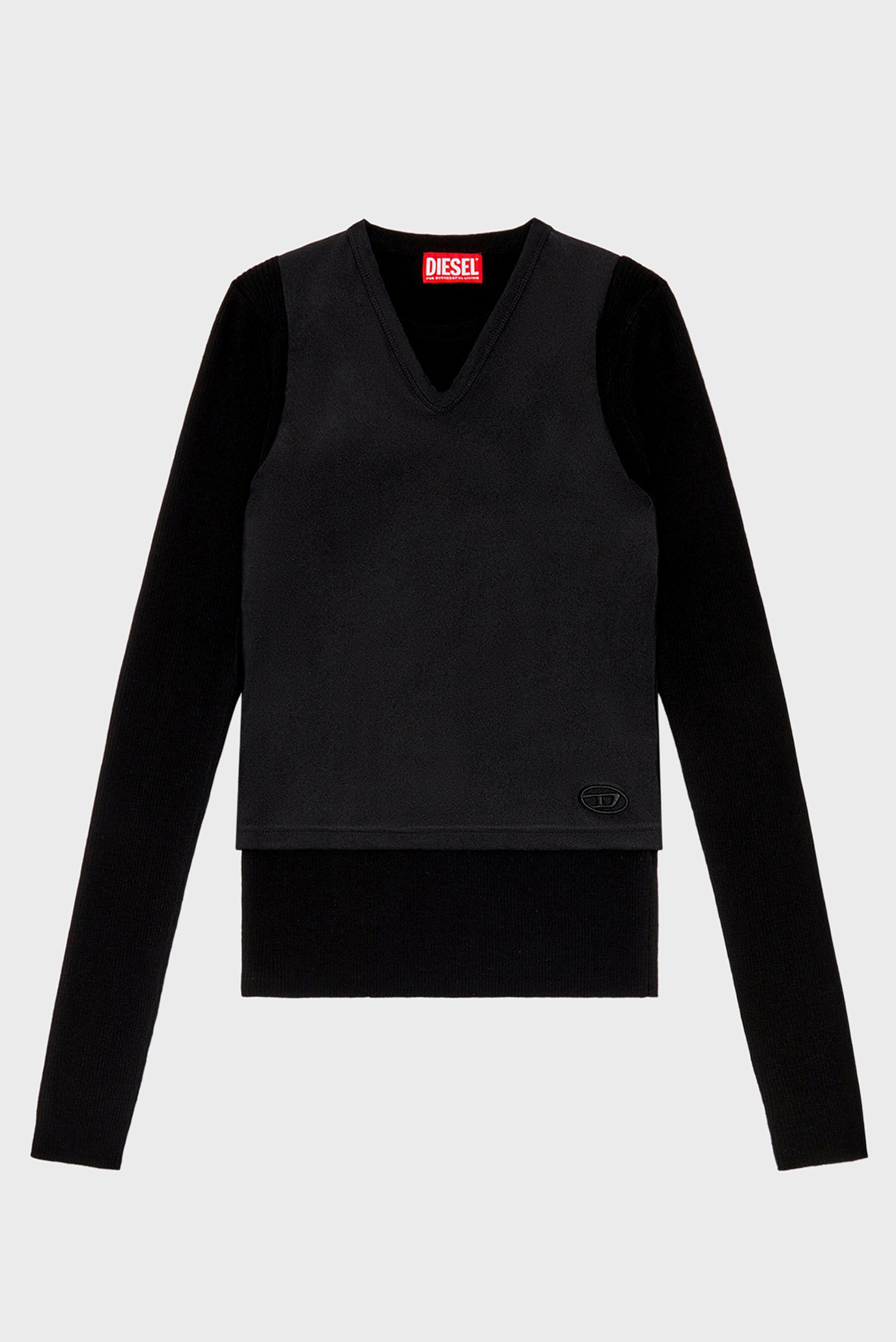 Женский черный шерстяной джемпер ROSEL MAGLIA 5