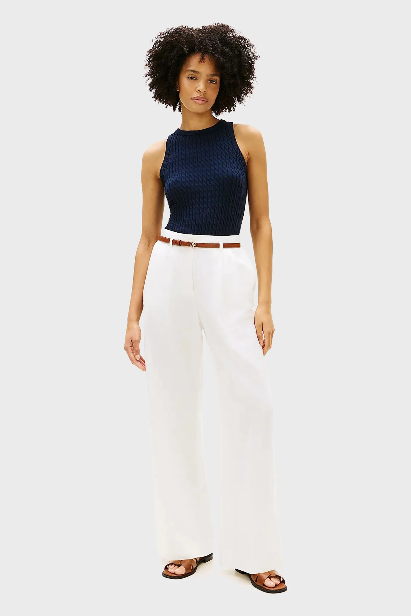 Штаны LINEN BLEND WIDE LEG PANT 2