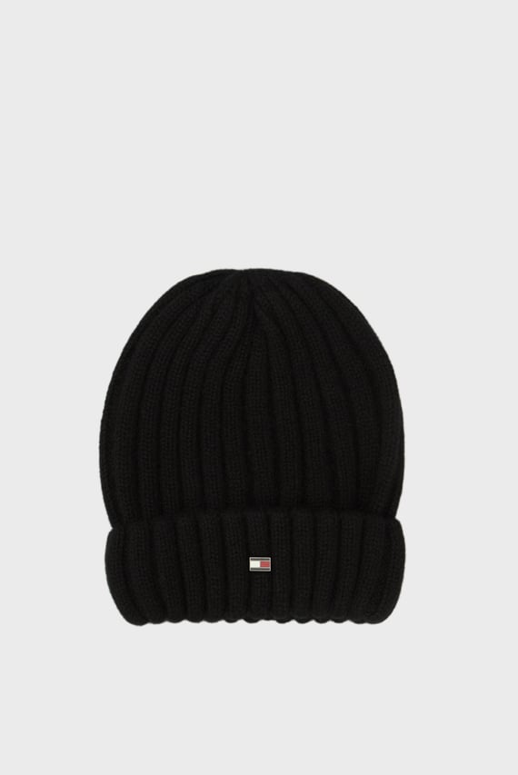 Мужская черная кашемировая шапка TH DC CASHMERE BEANIE