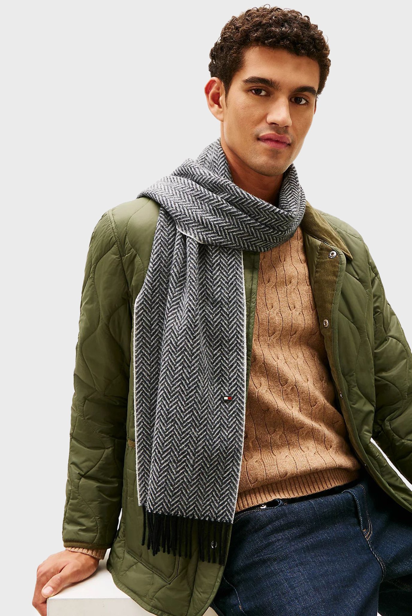 Шарф TH RWB HERRINGBONE SCARF 2