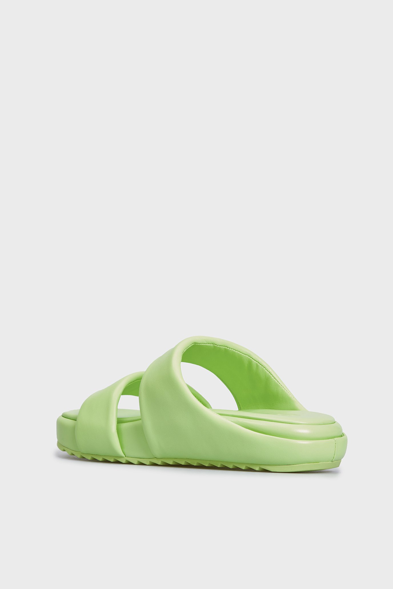 Женские салатовые кожаные слайдеры Cody 5