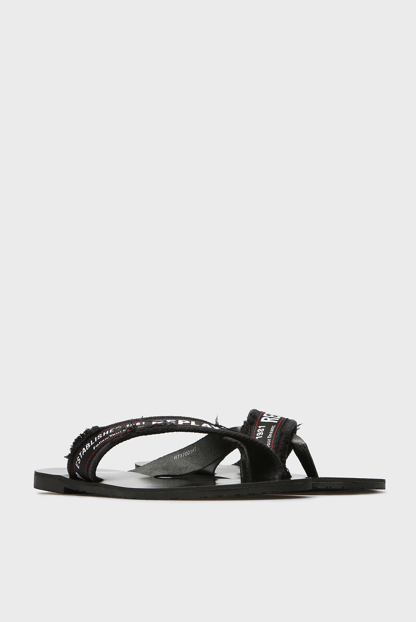 Мужские черные кожаные слайдеры SCUBA 7