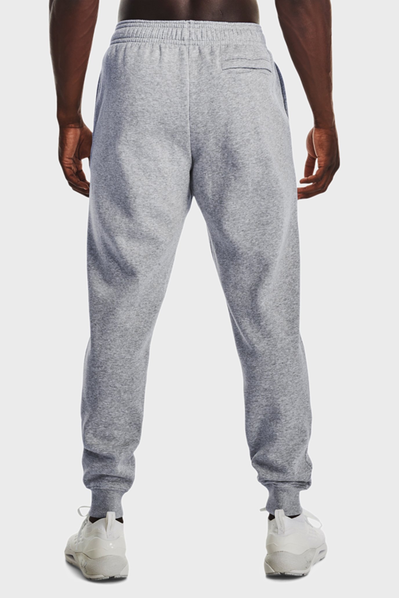 Мужские серые спортивные брюки UA RIVAL FLC GRAPHIC JOGGER 3