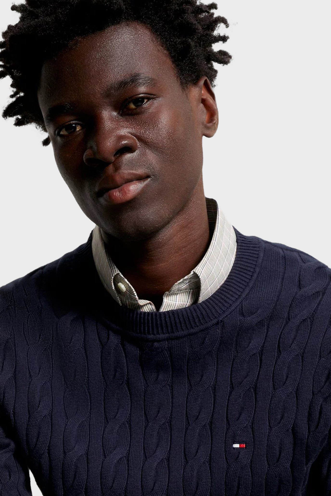 Мужской темно-синий джемпер CLASSIC CABLE 4