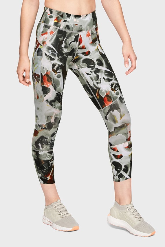 Женские тайтсы UA SpeedPocket Printed Run Crop