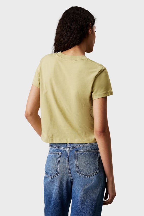 Женская желтая футболка SCRIPT INSTITUTIONAL BABY TEE