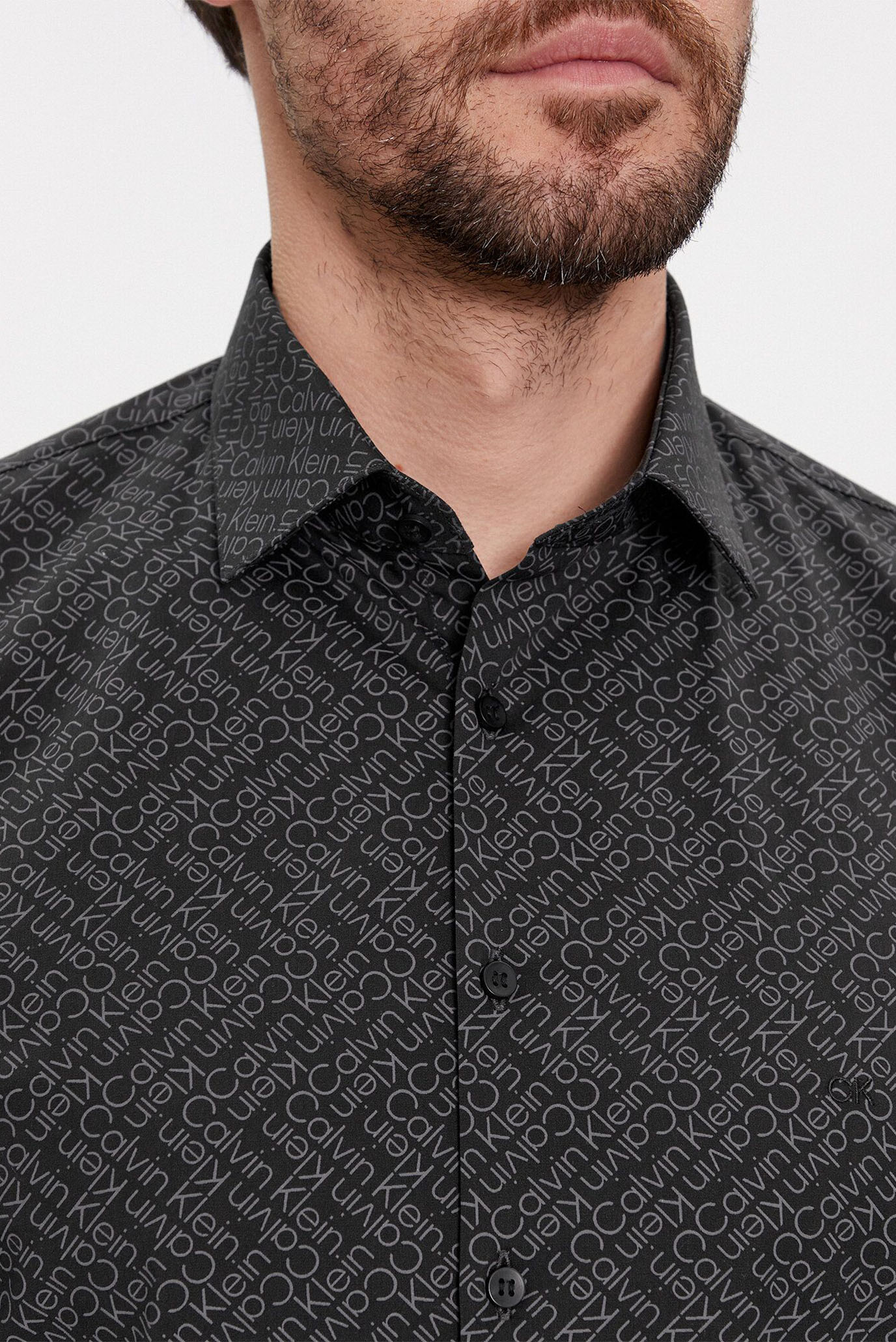 Рубашка POPLIN LOGO PRINT SLIM SHIRT 4