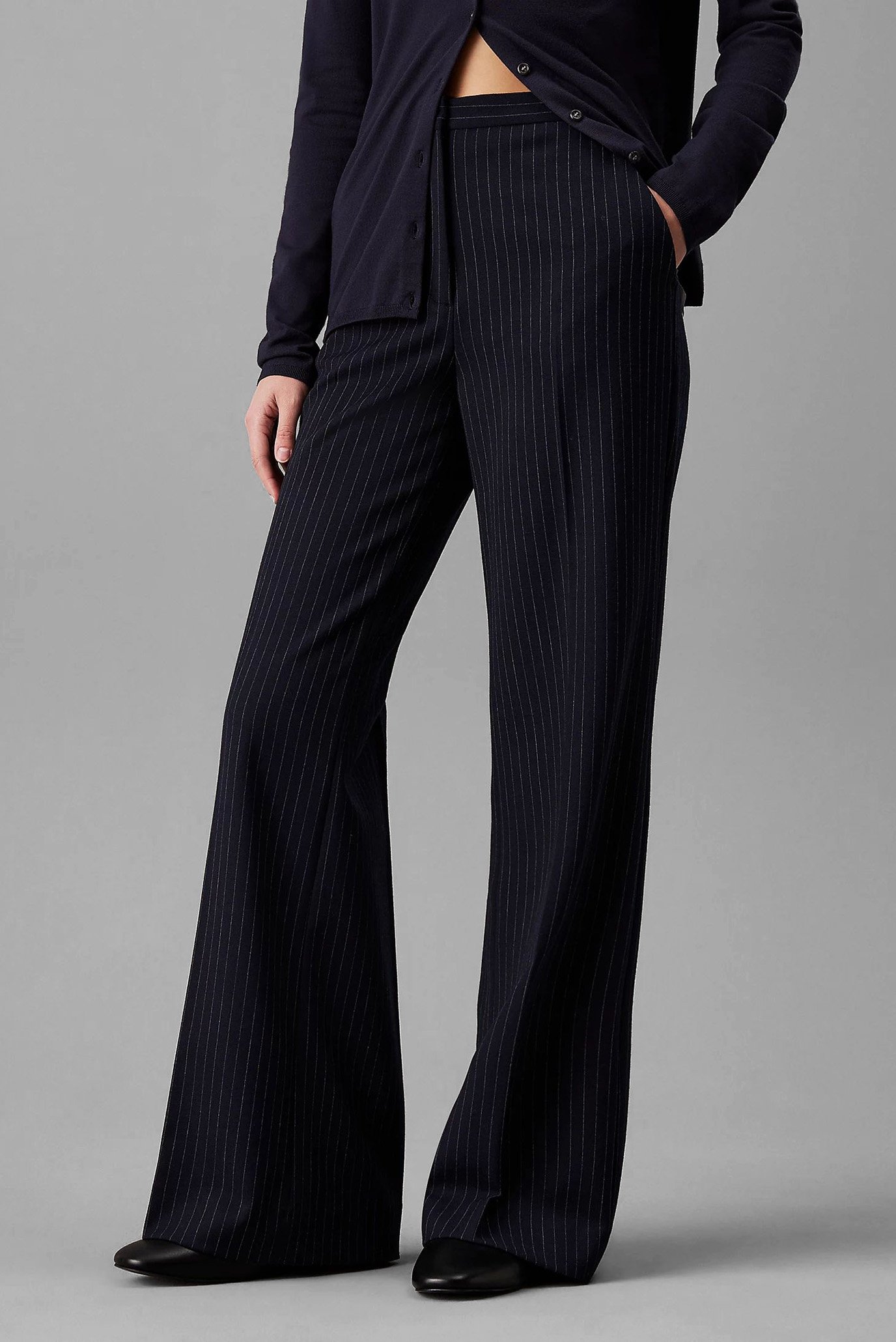 Штаны/PINSTRIPE WIDE LEG PANT 1