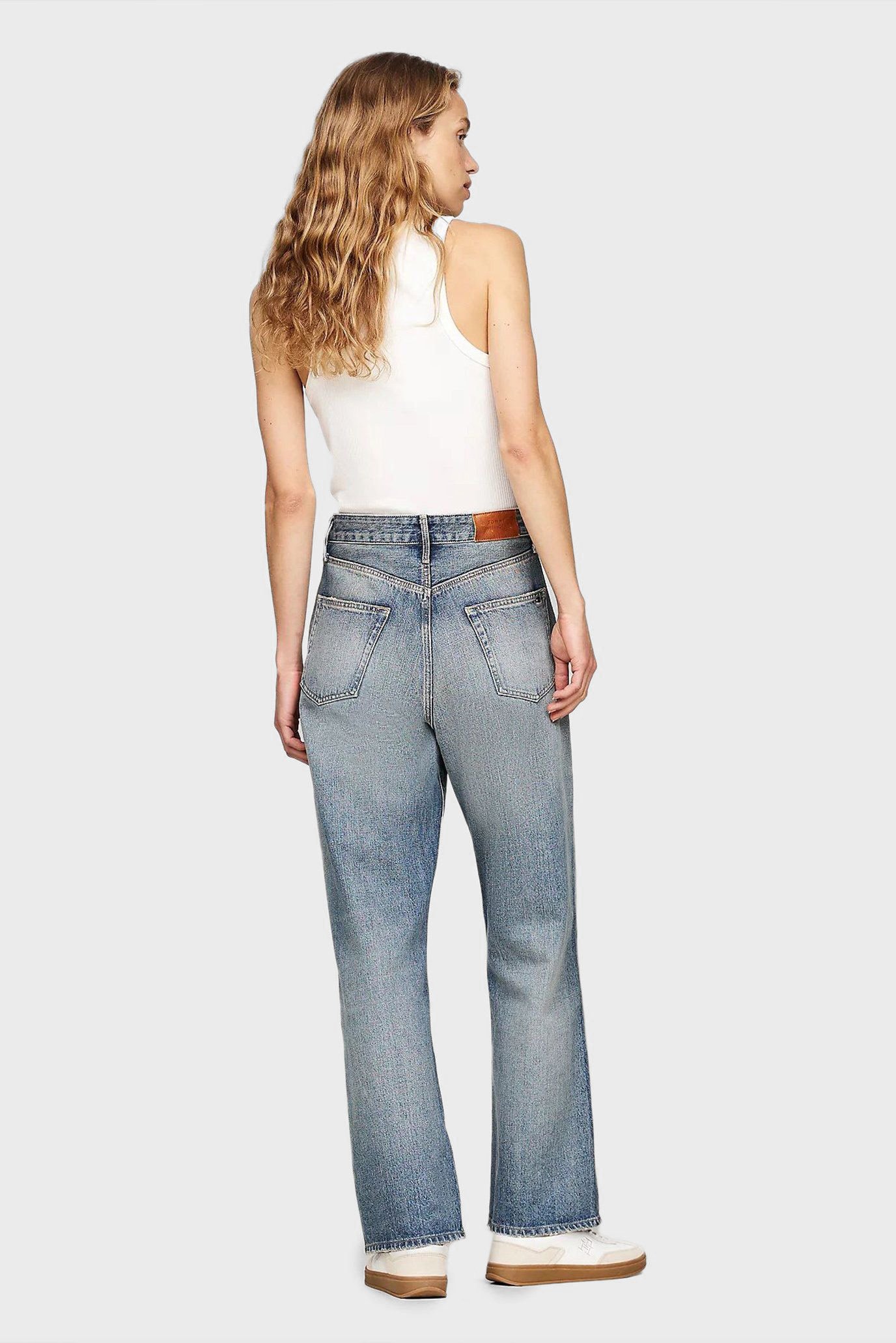 Женские голубые джинсы Relaxed Straight 3