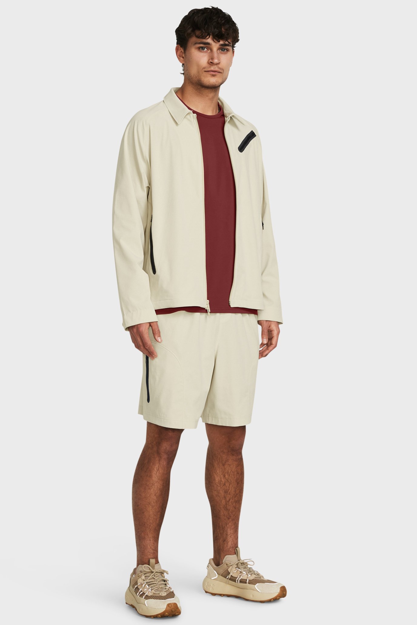 Мужская белая ветровка UA Unstoppable Vented Jkt 2