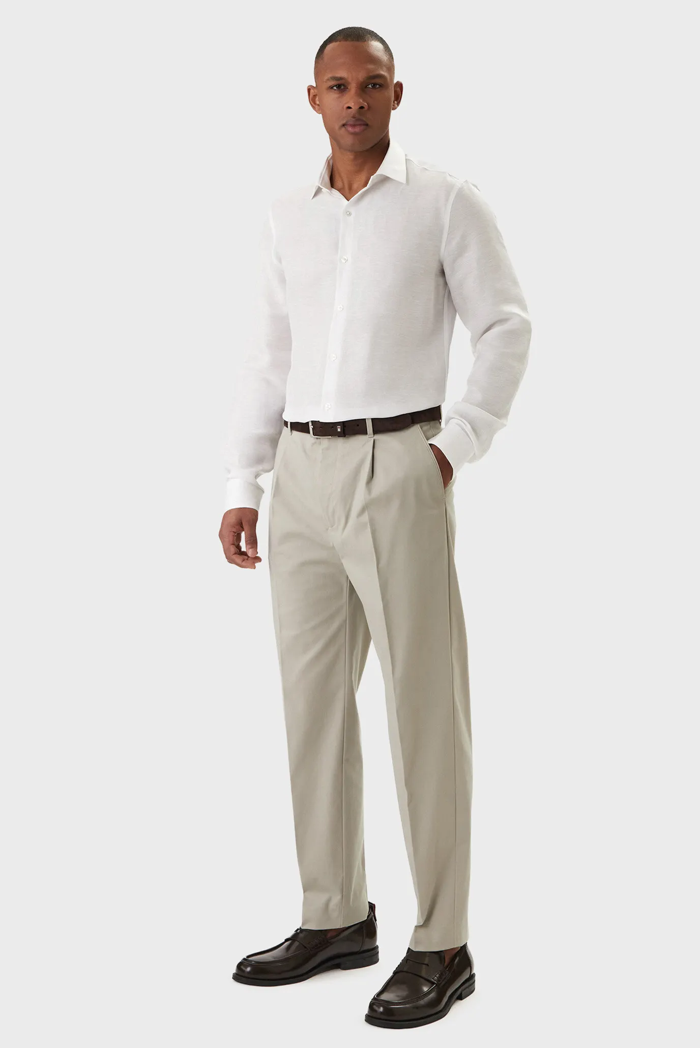 Рубашка SLIM REF LINEN BLD SLD 2