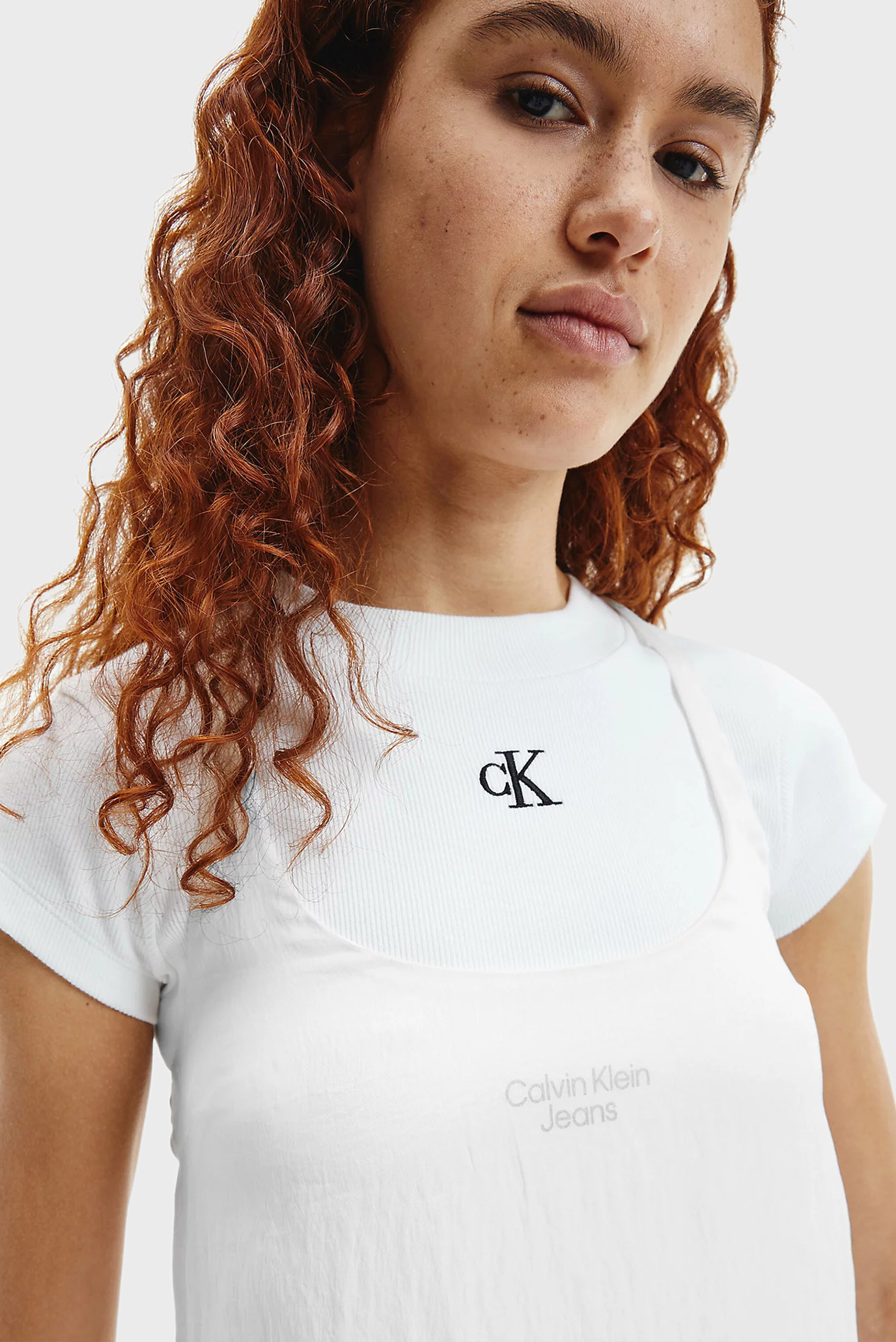 Женский белый сарафан GLAZED FABRIC 7