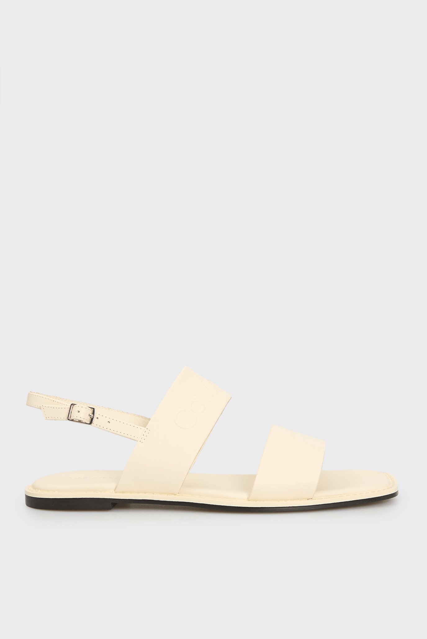 Женские белые кожаные сандали FLAT SANDAL - HE 1
