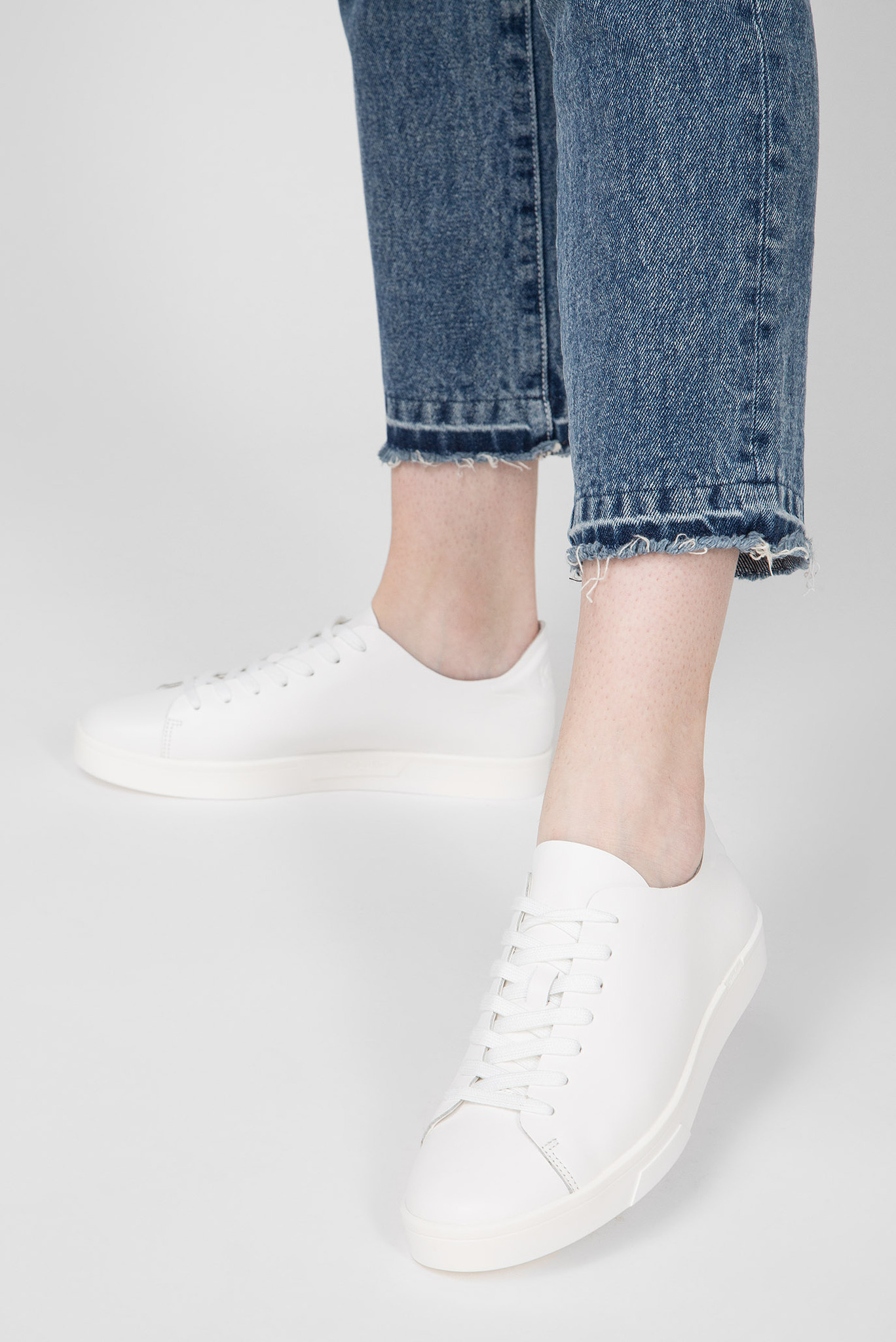 Женские белые кожаные сникеры IRENA 2