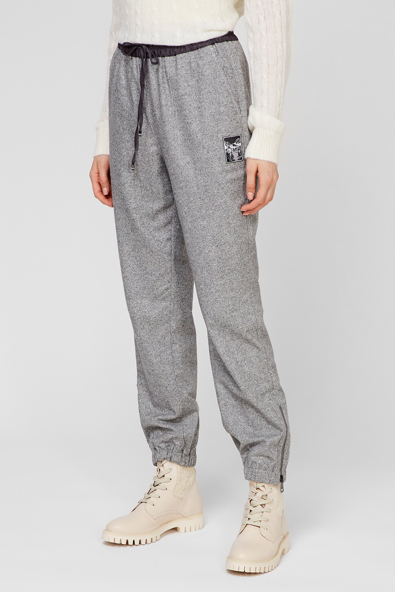 Женские серые шерстяные спортивные брюки ICON 3